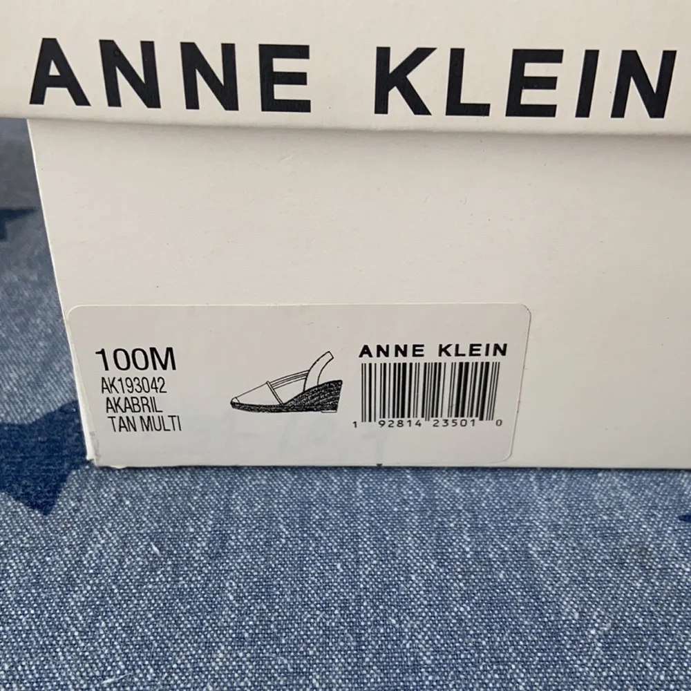 Anne Klein Akabril Tan Multi Espadrille sz 10 EUC
